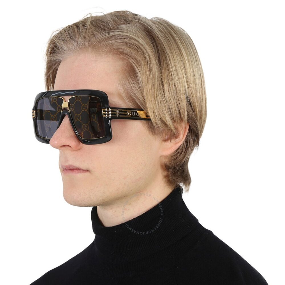 GUCCI Oversize Mask GG Hologram Sunglasses
